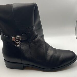 Michael Kors Black Leather Heeled Boots